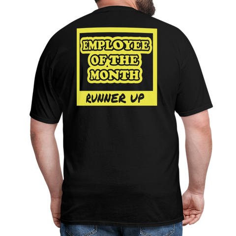 Employee of the Month Runner up T-Shirt (Yellow Font) - black