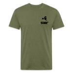 845 Subie CC Black Font T-Shirt - heather military green