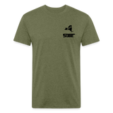 845 Subie CC Black Font T-Shirt - heather military green