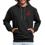 845 Subie Striped Red Font Hoodie - black/asphalt