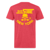 845 Subie CC Gold Font T-Shirt - heather red