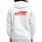 845 Subie Striped Red Font Hoodie - white/gray