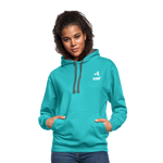 845 Subie CC White Font Hoodie - scuba blue/asphalt