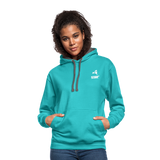845 Subie CC White Font Hoodie - scuba blue/asphalt