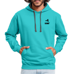 845 Subie CC Black Font Hoodie - scuba blue/asphalt