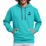 845 Subie CC Black Font Hoodie - scuba blue/asphalt