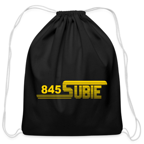 845 Subie Drawstring Bag (Striped, Gold) - black