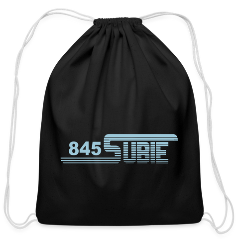 845 Subie Drawstring Bag (Striped, Powder Blue) - black