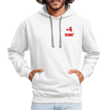 845 Subie Striped Red Font Hoodie - white/gray