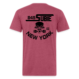 845 Subie CC Black Font T-Shirt - heather burgundy