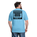 Employee of the Month Runner up T-Shirt (Black font) - aquatic blue