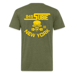 845 Subie CC Gold Font T-Shirt - heather military green
