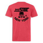 845 Subie CC Black Font T-Shirt - heather red