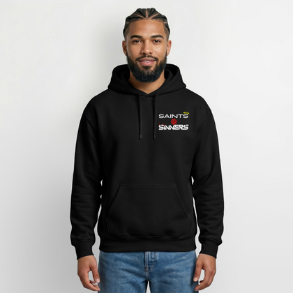 Saints & Sinners JDM White/Grey Gildan Hoodie (Kanji) - black