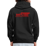 845 Subie Striped Red Font Hoodie - black/asphalt