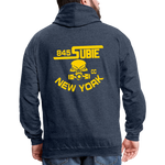 845 Subie CC Gold Font Hoodie - indigo heather/asphalt