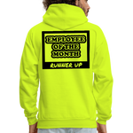 Employee of the Month Runner up Hoodie (Black Font) - safety green