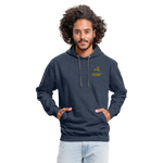 845 Subie Metallic Gold Font Hoodie - indigo heather/asphalt