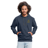 845 Subie Metallic Gold Font Hoodie - indigo heather/asphalt