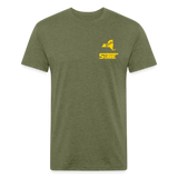 845 Subie CC Gold Font T-Shirt - heather military green