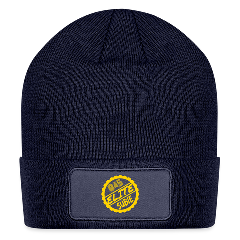 Navy and Gold 845 Subie Elite Patch Beanie (option 1) - navy