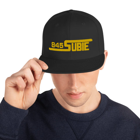 845 Subie Gold Embroidered Snapback Hat