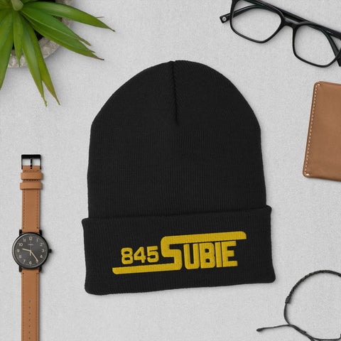 845 Subie Gold Embroidered Beanie