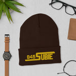 845 Subie Gold Embroidered Beanie