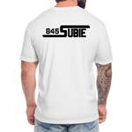 845 Subie Black Font Fitted Cotton/Poly T-Shirt by Next Level - white