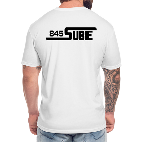 845 Subie Black Font Fitted Cotton/Poly T-Shirt by Next Level - white
