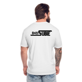 845 Subie Black Font Fitted Cotton/Poly T-Shirt by Next Level - white