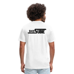 845 Subie Black Font Fitted Cotton/Poly T-Shirt by Next Level - white
