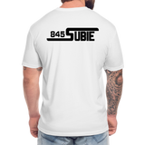 845 Subie Black Font Fitted Cotton/Poly T-Shirt by Next Level - white