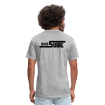 845 Subie Black Font Fitted Cotton/Poly T-Shirt by Next Level - heather gray