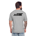 845 Subie Black Font Fitted Cotton/Poly T-Shirt by Next Level - heather gray