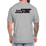 845 Subie Black Font Fitted Cotton/Poly T-Shirt by Next Level - heather gray
