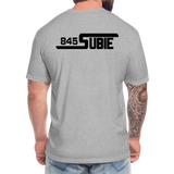 845 Subie Black Font Fitted Cotton/Poly T-Shirt by Next Level - heather gray