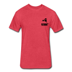 845 Subie Black Font Fitted Cotton/Poly T-Shirt by Next Level - heather red