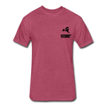 845 Subie Black Font Fitted Cotton/Poly T-Shirt by Next Level - heather burgundy