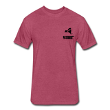 845 Subie Black Font Fitted Cotton/Poly T-Shirt by Next Level - heather burgundy