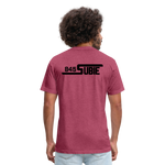 845 Subie Black Font Fitted Cotton/Poly T-Shirt by Next Level - heather burgundy
