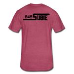 845 Subie Black Font Fitted Cotton/Poly T-Shirt by Next Level - heather burgundy