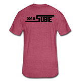 845 Subie Black Font Fitted Cotton/Poly T-Shirt by Next Level - heather burgundy