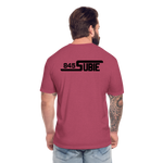 845 Subie Black Font Fitted Cotton/Poly T-Shirt by Next Level - heather burgundy