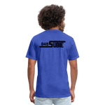 845 Subie Black Font Fitted Cotton/Poly T-Shirt by Next Level - heather royal