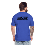 845 Subie Black Font Fitted Cotton/Poly T-Shirt by Next Level - heather royal
