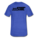 845 Subie Black Font Fitted Cotton/Poly T-Shirt by Next Level - heather royal