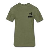 845 Subie Black Font Fitted Cotton/Poly T-Shirt by Next Level - heather military green