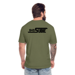845 Subie Black Font Fitted Cotton/Poly T-Shirt by Next Level - heather military green