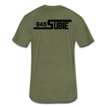 845 Subie Black Font Fitted Cotton/Poly T-Shirt by Next Level - heather military green